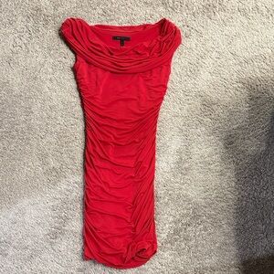 BCBGMaxAzria Scarlet Cowl Neck Mini Dress
